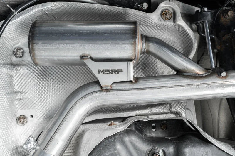 MBRP 15-17 VW 2.0L Turbo Golf GTI MK7 3in T304 Cat Back Exhaust w/ Dual Split Rear Exit - Back View