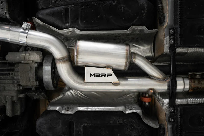 MBRP 15-18 Audi S3 304SS 3in Quad Split Rear Exit C/B System - Side View
