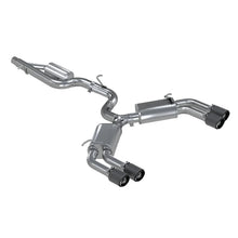 Load image into Gallery viewer, MBRP 15-18 Audi S3 SS 3in Quad Split Rear Exit w/ Carbon Fiber Tips - T304 - Main Product View