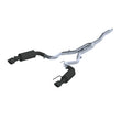 Load image into Gallery viewer, MBRP 15-18 Ford Mustang EcoBoost 2.3L Black 3in Cat Back Dual Split Rear Exit (Street Version) - Side View