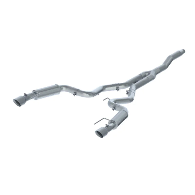 MBRP 15-18 Ford Mustang EcoBoost 2.3L T409 3in Cat Back Dual Split Rear Exit (Race Version) - Main Product View