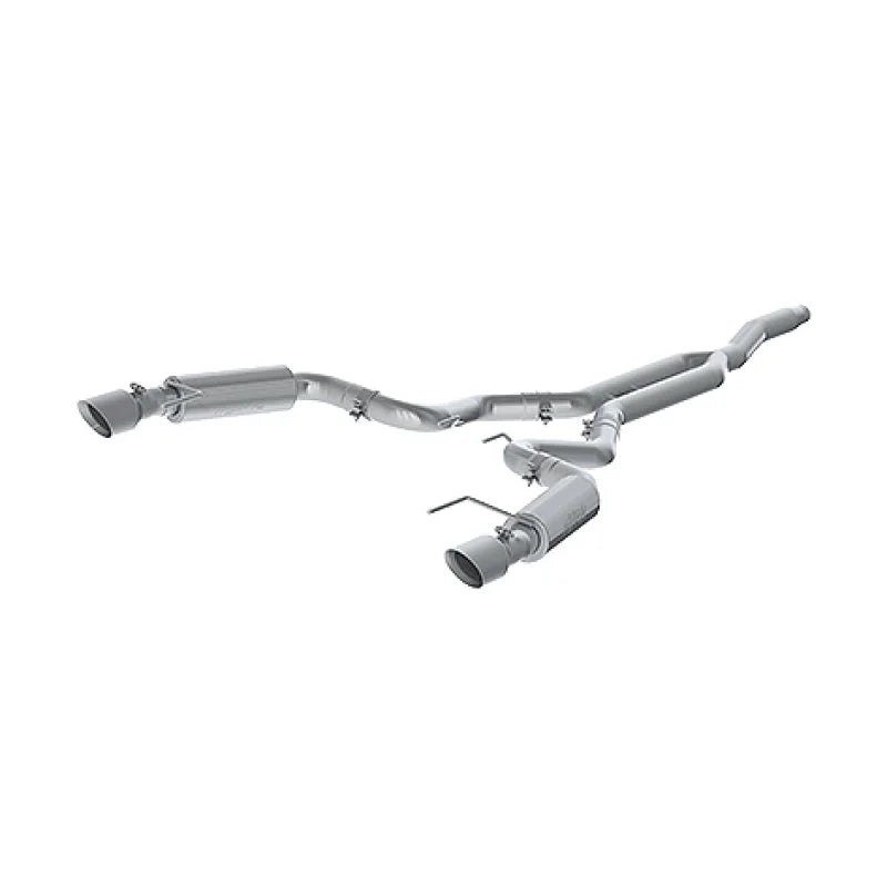 MBRP 15-19 Ford Mustang EcoBoost 2.3L Alum 3in Cat Back Dual Split Rear Exit (Race Version) - Main Product View