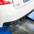 Load image into Gallery viewer, MBRP 15-19 Subaru WRX 2.0L/STI 2.5L 2.5in Dual Split Rear Exit w/ 3.5in CF Tips - T304 - Installation View