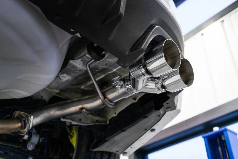 MBRP 15-19 Subaru WRX 2.0L/STI 2.5L 2.5in Dual Split Rear Exit w/ 3.5in Tips - T304 - Side View
