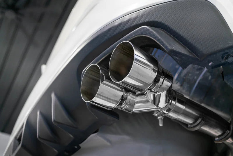 MBRP 15-19 Subaru WRX 2.0L/STI 2.5L 2.5in Dual Split Rear Exit w/ 3.5in Tips - T304 - Back View