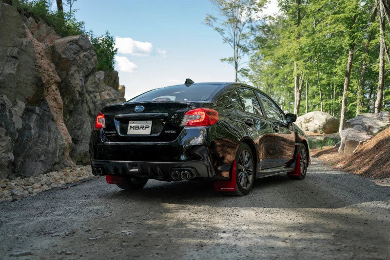 MBRP 15-19 Subaru WRX 2.0L/STI 2.5L 3in Dual Split Rear Exit w/ 3.5in Tips - T304 (Race Version) - Back View