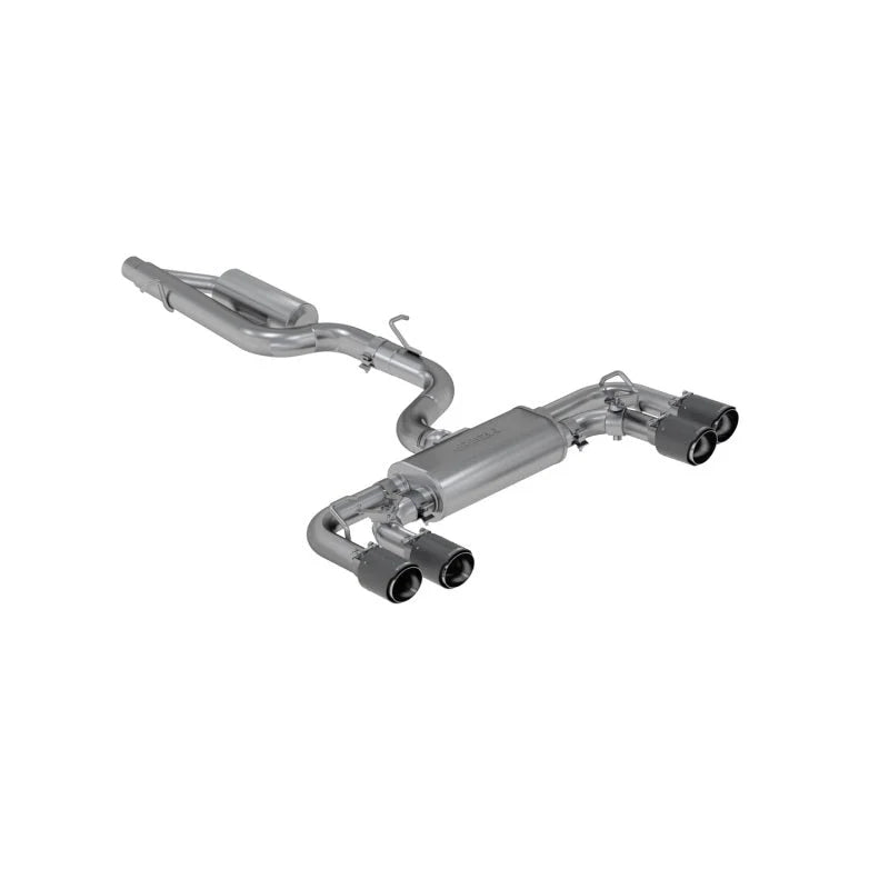 MBRP 15-19 VW Golf R 3 in Cat Back w/ 4 in OD Quad Carbon Fiber Tips - T304 - Main Product View