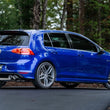 Load image into Gallery viewer, MBRP 15-19 VW Golf R 3 in Cat Back w/ 4 in OD Quad Carbon Fiber Tips - T304 - Installation View