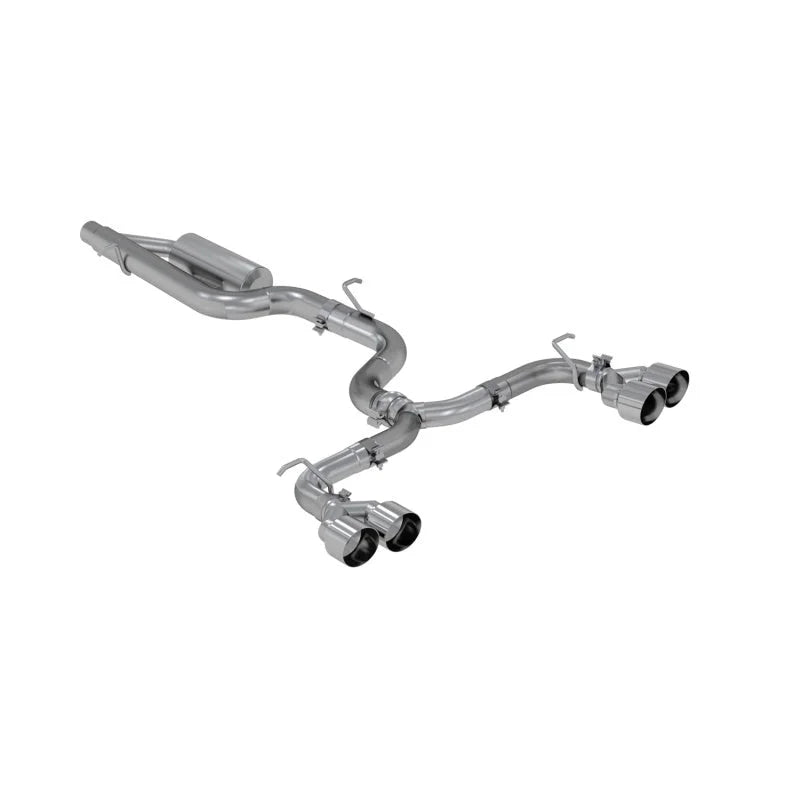 MBRP 15-19 VW Golf R 3in Cat Back Single Exit Exhaust Pro Series w/ Valve Delete - T304 - Side View