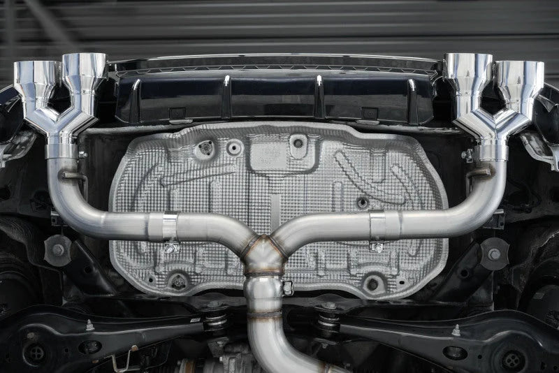 MBRP 15-19 VW Golf R 3in Cat Back Single Exit Exhaust Pro Series w/ Valve Delete - T304 - Back View