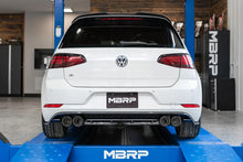 Load image into Gallery viewer, MBRP 15-19 VW Golf R MK7/MK7.5 3in T304 Cat Back Exhaust w/ Carbon Fiber Tips - Installation View