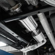 Load image into Gallery viewer, MBRP 15-20 Ford F150 Pre-Axle 4in OD Tips Dual Outlet 3in Black Coated Cat Back Exhaust - Side View