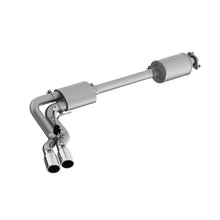 Load image into Gallery viewer, MBRP 15-20 Ford F150 T409 Pre-Axle 4in OD Tips Dual Outlet 3in Cat Back Exhaust - Side View