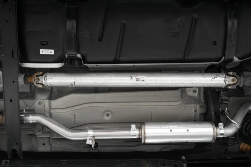 MBRP 15-20 GM Tahoe/Suburban/Yukon/Yukon XL/Escalade Aluminized Steel 3in. Cat Back -Single Side - Side View