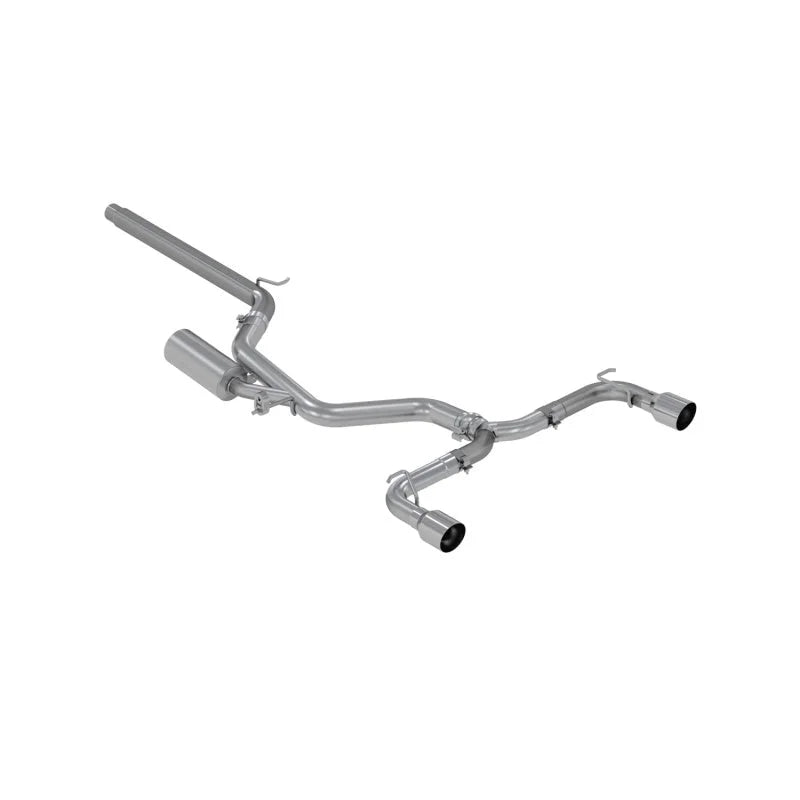 MBRP 15-20 VW 2.0L Turbo Golf GTI MK7 3in T304 Cat Back Exhaust w/ Dual Split Rear Exit - Side View