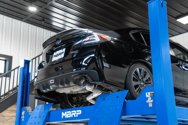 MBRP 15-21 Subaru WRX 2.0L/STI 2.5L/ 11-14 Sed. 3in Cat-Back Single Rear Exit w/ Burnt End Tips-T304 - Side View