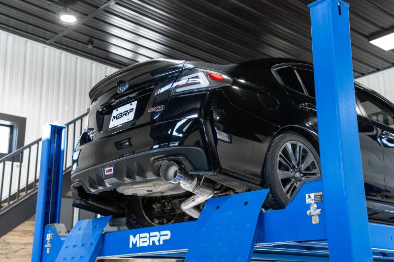MBRP 15-21 Subaru WRX 2.0L/STI 2.5L/ 11-14 Sedan 3in Cat-Back Single Rear Exit - T304 - Side View