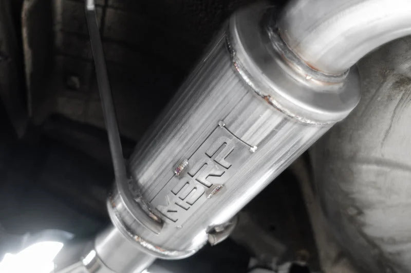 MBRP 15-21 Subaru WRX 2.0L/STI 2.5L/11-14 Sed 3in Cat-Back Single Rear Exit w/Carb Fiber Tips- T304 - Installation View