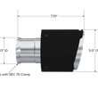 Load image into Gallery viewer, MBRP 15-23 Dodge Charger 5.7L/6.2L/6.4L T304 3in ID / 5in OD Out / 8in Length Angle Cut Carbon Tip - Side View