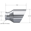 Load image into Gallery viewer, MBRP 15-23 Dodge Charger 5.7L/6.2L/6.4L T304 3in ID / 5in OD Out / 8in Length Angle Cut SS Tip - Side View