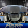 Load image into Gallery viewer, MBRP 15-24 Ford Mustang T304 SS 4in OD / 6.5in Length Quad Tip Cover Kit - Black Tip - Side View