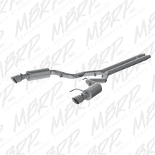 Load image into Gallery viewer, MBRP 15 Ford Mustang GT 5.0 Convertible T409 3in Cat Back Dual Split Rear Exit (Street Version) - Side View
