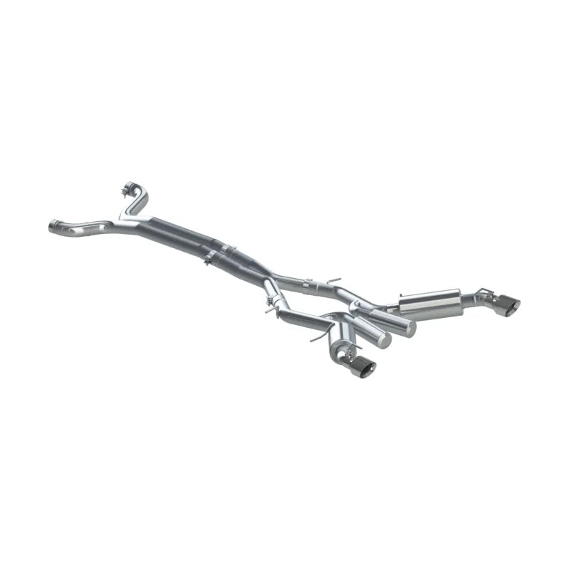 MBRP 16-19 Chevrolet Camaro SS 6 Speed 3in Dual Cat Back w/ 4.5in OD Tips - 409 (Non NPP Models) - Side View