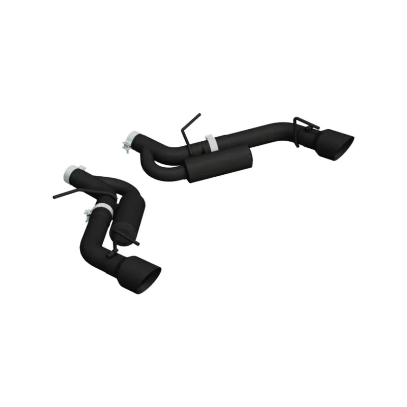 MBRP 16-19 Chevrolet Camaro SS Dual Rear Exit Axle Back w/ 4.5in OD Tips - BLK (Non NPP Models) - Main Product View