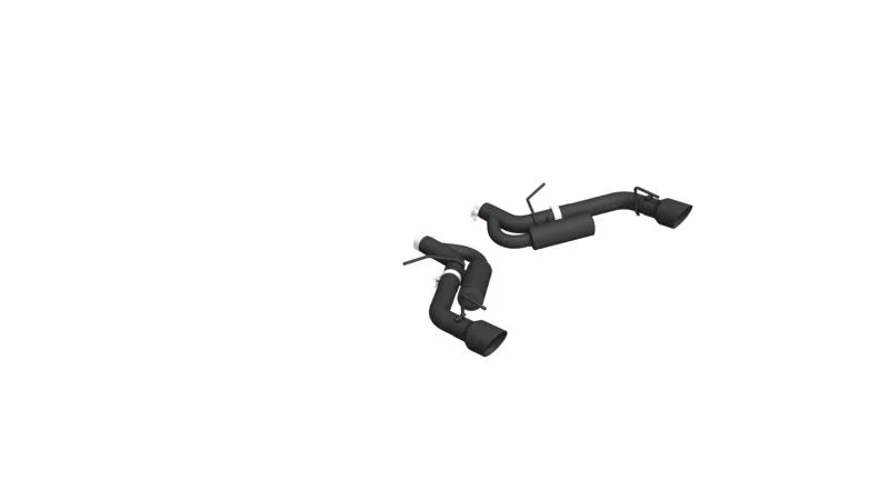 MBRP 16-19 Chevrolet Camaro SS Dual Rear Exit Axle Back w/ 4.5in OD Tips - BLK (Non NPP Models) - Side View