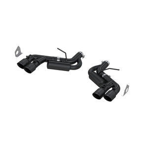 MBRP 16-19 Chevy Camaro V8 6.2L 6spd 3in Black Race Dual Axle Back w/ 4.5in Quad Dual Wall Tips - Main Product View