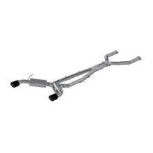 Load image into Gallery viewer, MBRP 16-19 Infiniti Q50 3.0L FWD/AWD 3in Cat Back w/ 4.5in OD Carbon Fiber Tips - T304 - Side View