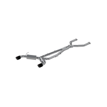 Load image into Gallery viewer, MBRP 16-19 Infiniti Q50 3.0L FWD/AWD 3in Cat Back w/ 4.5in OD Carbon Fiber Tips - T304 - Back View