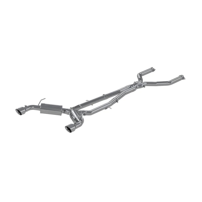 MBRP 16-22 Infiniti Q50 3.0L FWD/AWD 3in Cat Back w/ 4.5in OD Tips - T304 - Back View