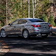 Load image into Gallery viewer, MBRP 16-22 Infiniti Q50 3.0L RWD/AWD 3in Cat-Back Dual Split Rear Street Version T304 - Installation View