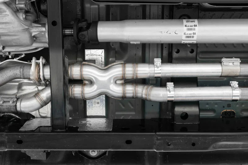 MBRP 17-19 Ford F150 Raptor 3.5L EcoBoost 3in X-Pipe Kit - T409 - Back View