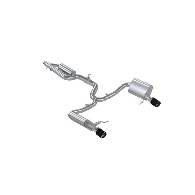 MBRP 17-19 VW Golf Sportwagen/Alltrack 1.8T T304SS 3in Cat-Back 2.5in Dual Split Rear w/ CF Tips - Main Product View