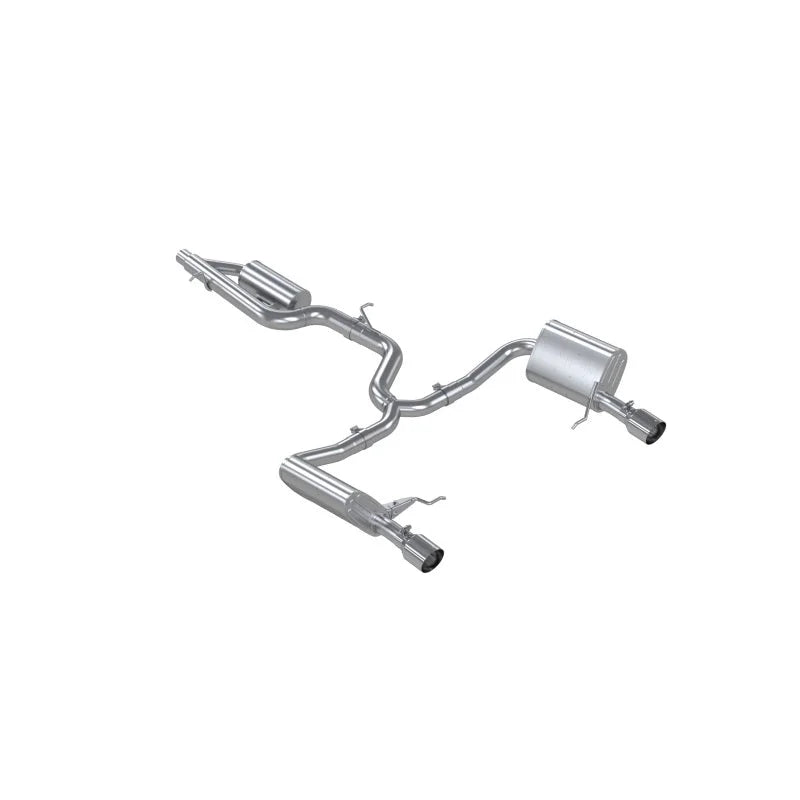 MBRP 17-19 VW Golf Sportwagen/Alltrack 1.8T T304SS 3in Cat-Back 2.5in Dual Split Rear w/ SS Tips - Main Product View
