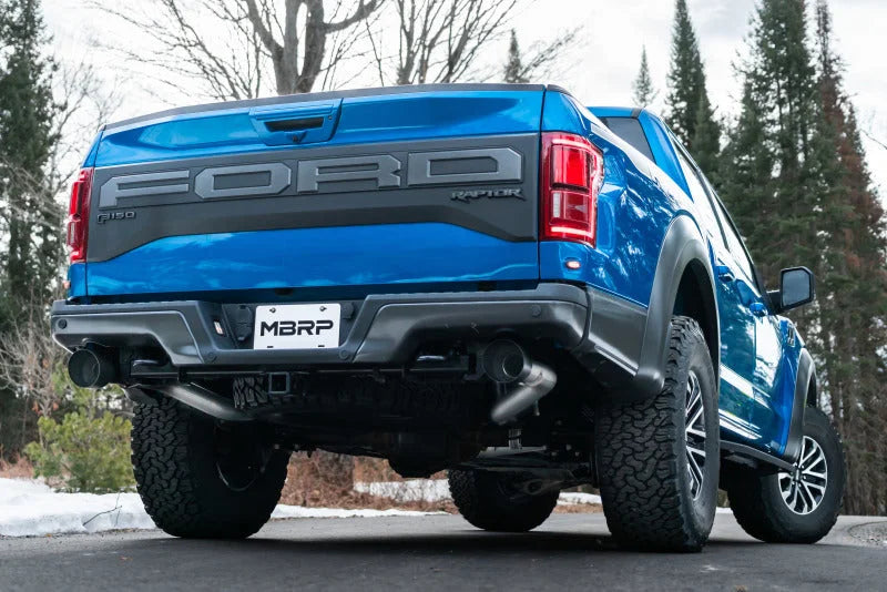 MBRP 17-20 Ford F-150 Raptor 3.5L Ecoboost Dual Rear Exit T409 3in Resonater Back Exhaust System - Additional View 5