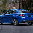 Load image into Gallery viewer, MBRP 17-21 BMW M240I 3.0L 3in Axle Back Dual Rear Exit w/ T304 SS Carbon Fiber Tips (Street Version) - Installation View