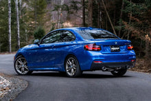 Load image into Gallery viewer, MBRP 17-21 BMW M240I 3.0L 3in Axle Back Dual Rear Exit w/ T304 SS Carbon Fiber Tips (Street Version) - Installation View
