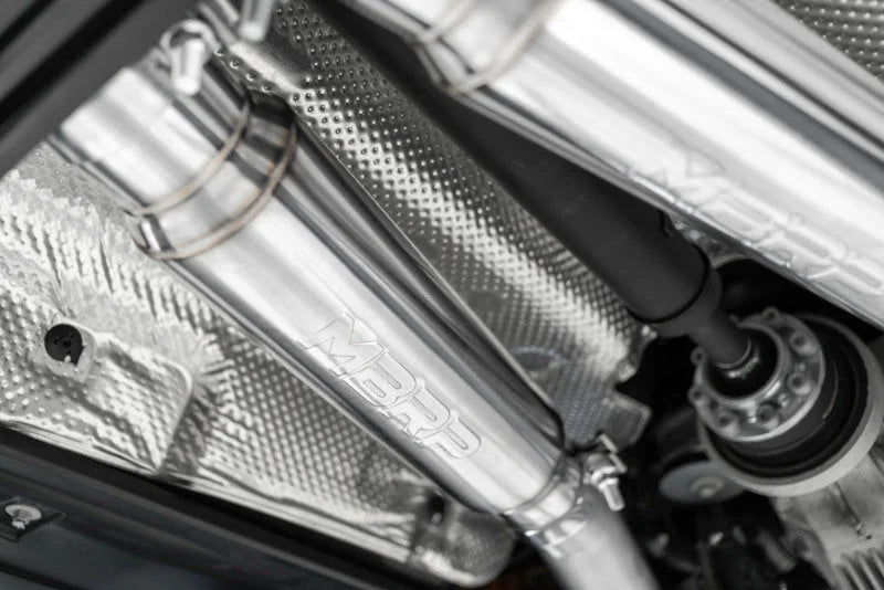 MBRP 17-21 Charger 5.7L 3in Dual Rear Exit Aluminized Catback Exhaust - Back View