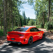 Load image into Gallery viewer, MBRP 17-21 Charger 5.7L/6.2L/6.4L 3in Race Profile Cat-Back w/Dual Carbon Fiber Tips T304 SS Exhaust - Back View