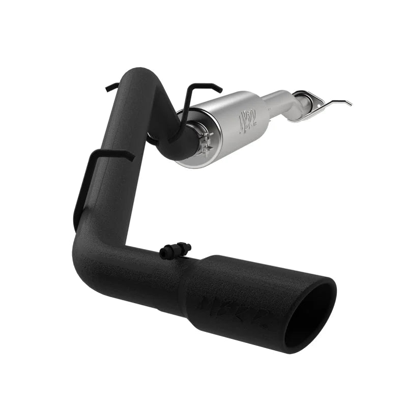 MBRP 17+ Chevrolet Colorado 2.5L/3.6L 3in Cat Back Single Side Exit w/ 4in Tip - Back Coated - Side View