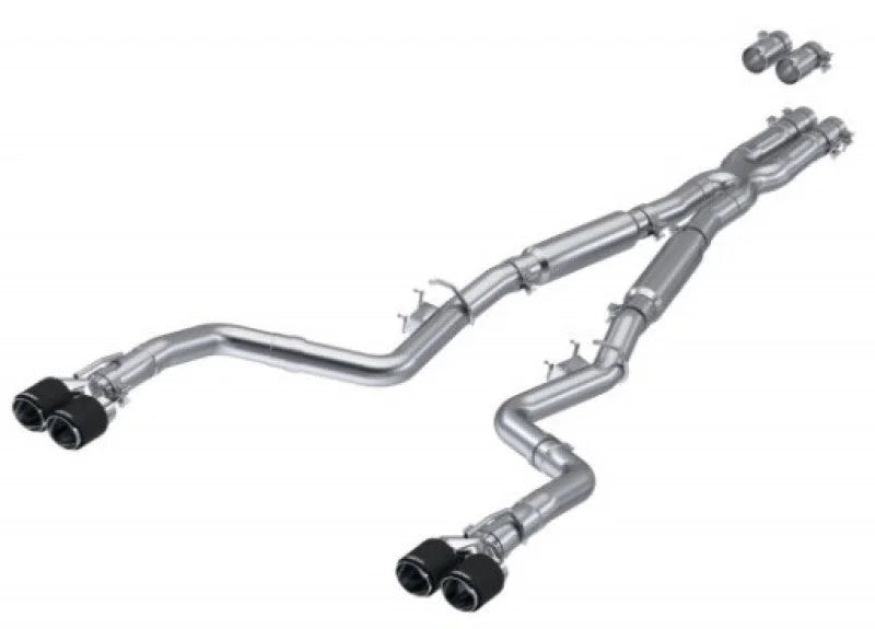 MBRP 17-Up Dodge Challenger 5.7L/6.2L/6.4L Carbon Fiber Quad Tip T304 Catback Exhaust - Additional View 5
