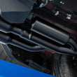 Load image into Gallery viewer, MBRP 18-19 Ford Mustang GT 5.0 3in Cat Back Quad Tip Race Version - Black - Installation View