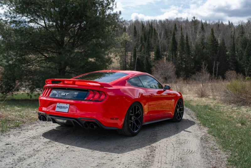 MBRP 18-19 Ford Mustang GT 5.0 3in Cat Back Quad Tip Race Version - Black - Additional View 7