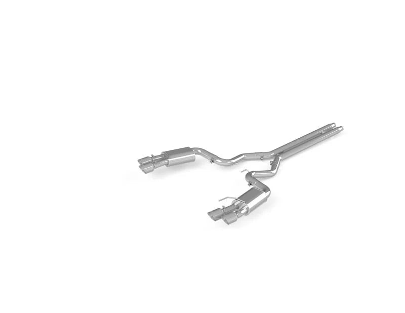 MBRP 18-19 Ford Mustang GT 5.0 3in Dual Split Rear Cat Back w/ Quad 4.0in Dual Wall Tips- T304 - Side View