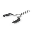 Load image into Gallery viewer, MBRP 18-19 Ford Mustang GT 5.0 3in Dual Split Rear Cat Back w/ Quad 4in Dual Wall Tips- Black Coated - Main Product View