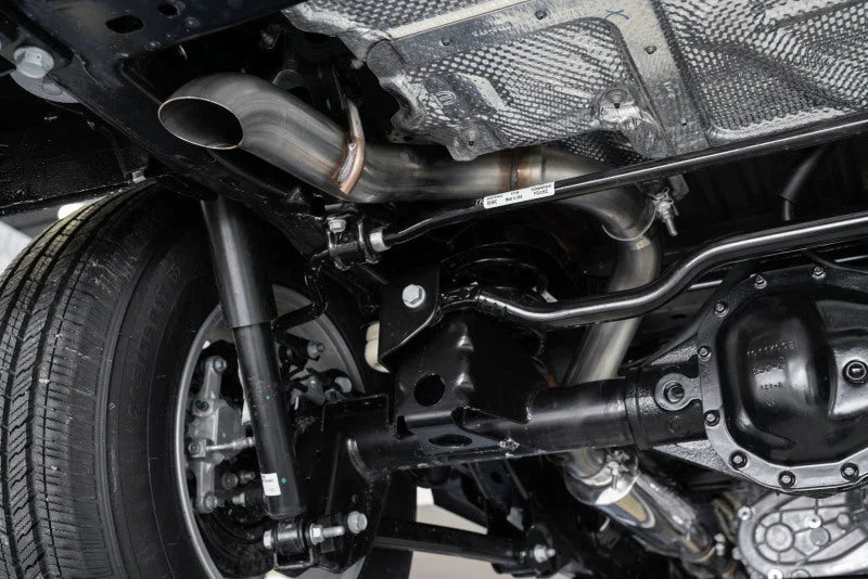 MBRP 18-20 Jeep Wrangler JL 2.5in Single Rear Exit Cat Back Exhaust - Aluminum - Back View
