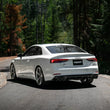 Load image into Gallery viewer, MBRP 18-21 Audi S5 Coupe/S4 Sedan T304 SS 2.5in Cat-Back Quad Rear Exit Exhaust - Carbon Fiber Tips - Installation View